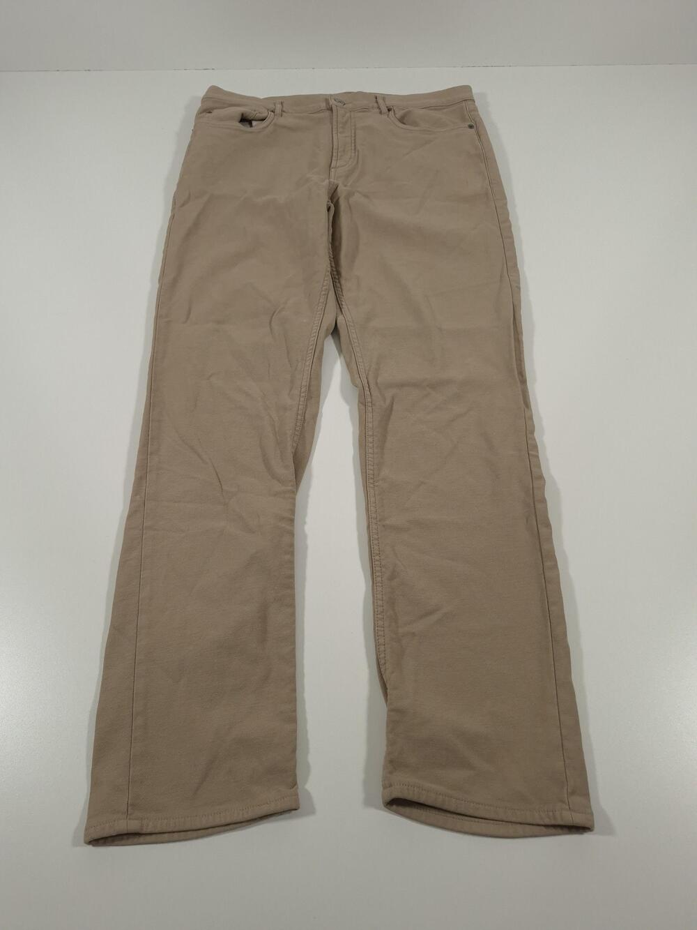Faherty Men's 34x32 Beige 5-Pocket Pants Stretch Chino Casual MBF2437-DKA